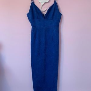 Lulu’s Deep Blue - BodyCon Suede Dress